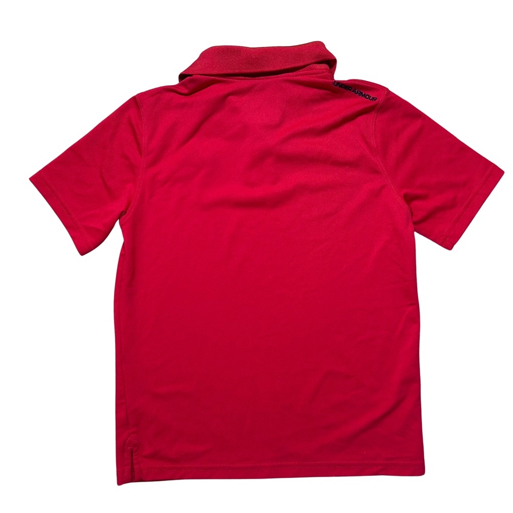 Under Armour Kids Red Collared Short Sleeve Shirt - Picture 4 of 5